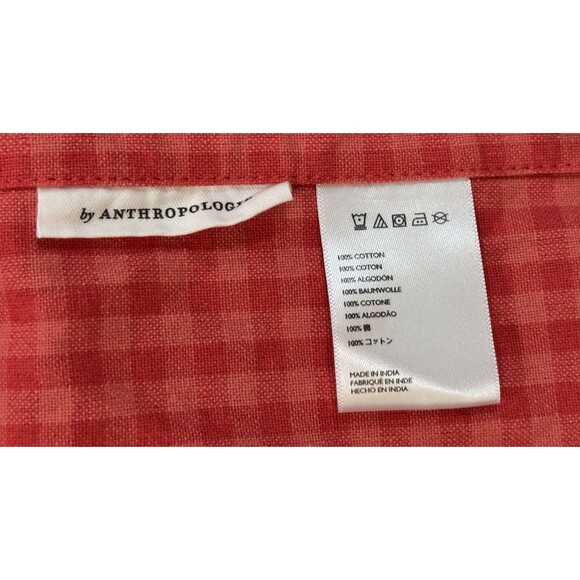 Anthropologie 16” X 90” Table Runner Posie Gingham Embroidered - Picture 3 of 6